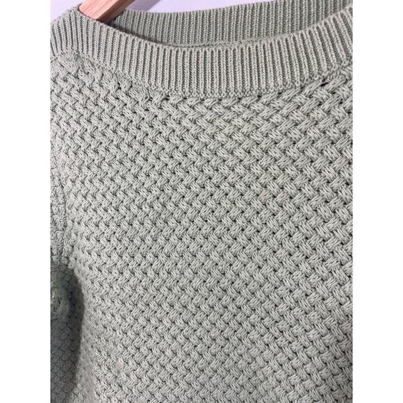 L.L. Bean Womens sz Small green knit weave sweater - Picture 5 of 7